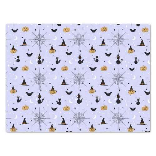 Funny Spooky Halloween Lavender Design Tissue Paper