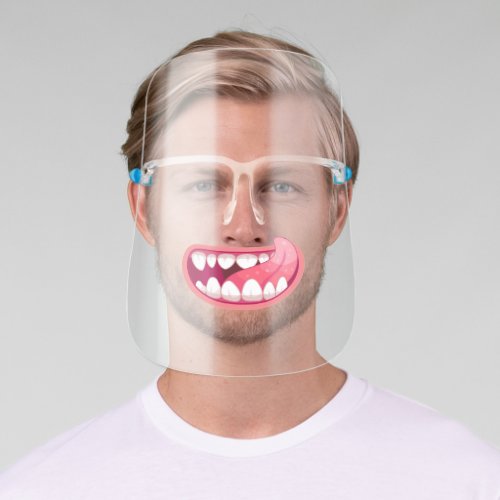 Funny Spooky Monster Mouth Face Shield