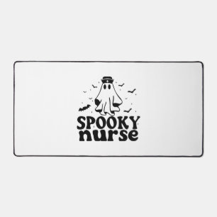 Funny Spooky Nurse outfit   Desk Mat