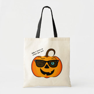 Funny Spooky Pumpkin iconic winkS Tote Bag