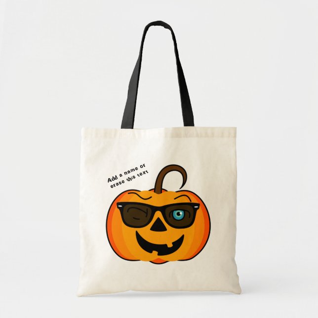 Funny Spooky Pumpkin iconic winkS Tote Bag (Front)