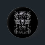 Funny Spooky Since October 1977 Halloween Birthday Button<br><div class="desc">Funny Spooky Since October 1977 Halloween Birthday</div>