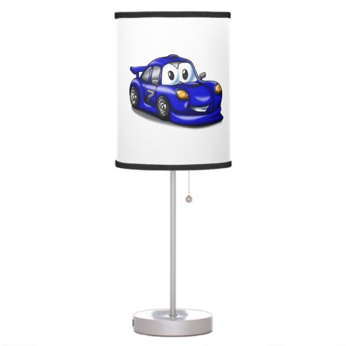 Funny Sport car cartoon  Choose background color Table Lamp