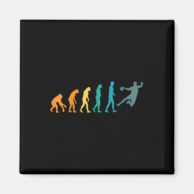 Funny Sport Evolution Handball  Magnet (Front)