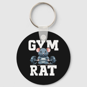 Funny Sport Gym Rat Fitness Bodybuilding Keychain