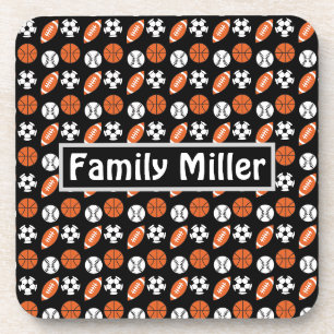 Funny Sports Ball Beverage Coaster