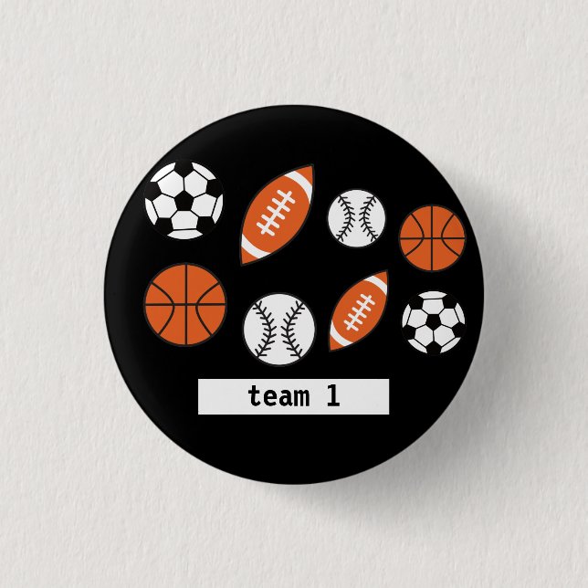 Funny Sports Ball Button (Front)
