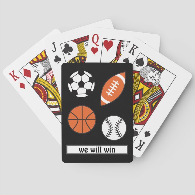 Funny Sports Ball Poker Cards (Back)