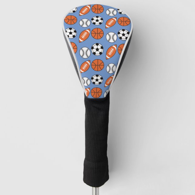 Funny Sports Balls Golf Head Cover (Front)