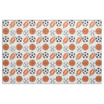 Funny sports balls pattern fabric