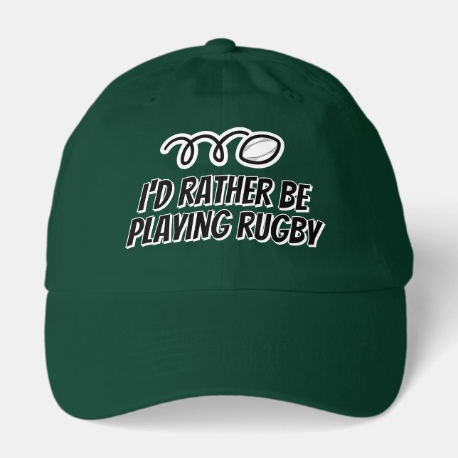 Funny sports cap for rugby player (Front)