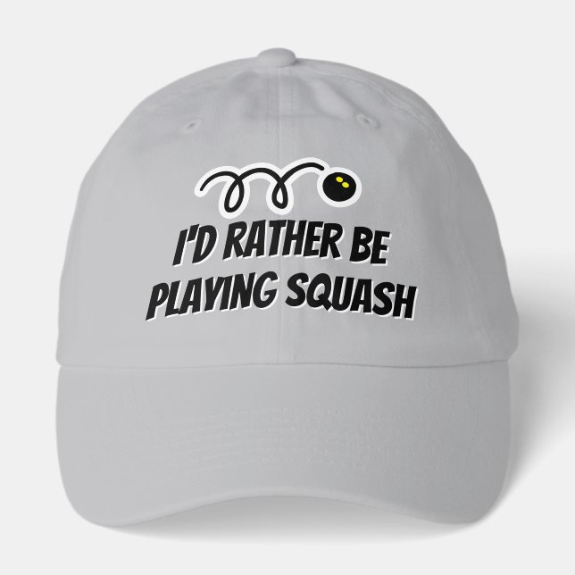 Funny sports cap for squash lover (Front)