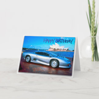 Funny Sports Car Birthday Card