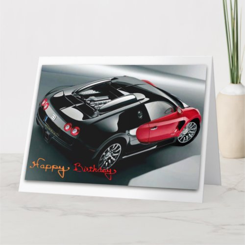 Funny Sports Car Jumbo Birthday Card