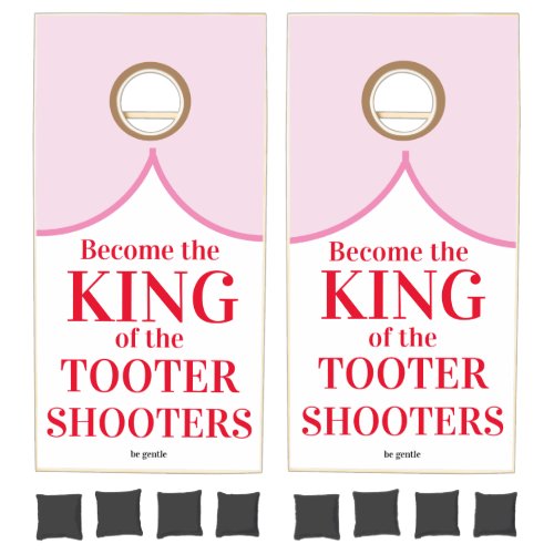 Funny Sports Collectible Gift KING TOOTER SHOOTER Cornhole Set