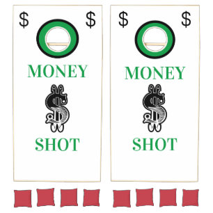 Funny Sports Collectible MONEY SHOT Cornhole Set