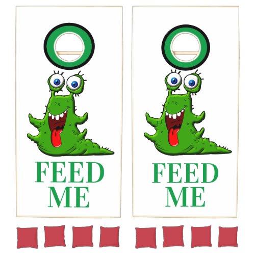 Funny Sports Collectible MONSTER FEED ME Cornhole Set
