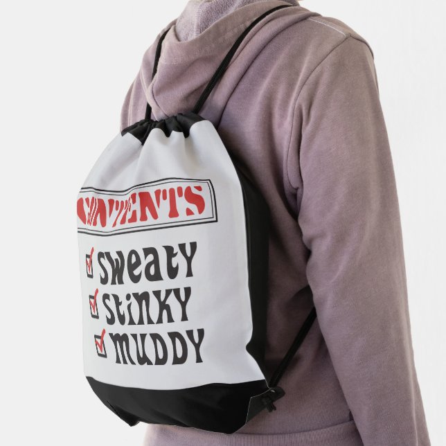 Funny Sports - © Contents: Sweaty, Stinky, Muddy Drawstring Bag (Insitu)