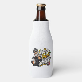 Funny Sports Dibs On The Coach With The Beard Cust Bottle Cooler