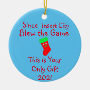 Funny Sports Gambling Ceramic Ornament