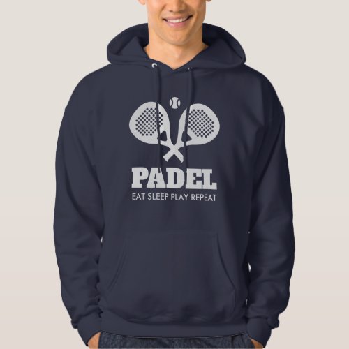 Funny sports hoodie gift for padel player or coach
