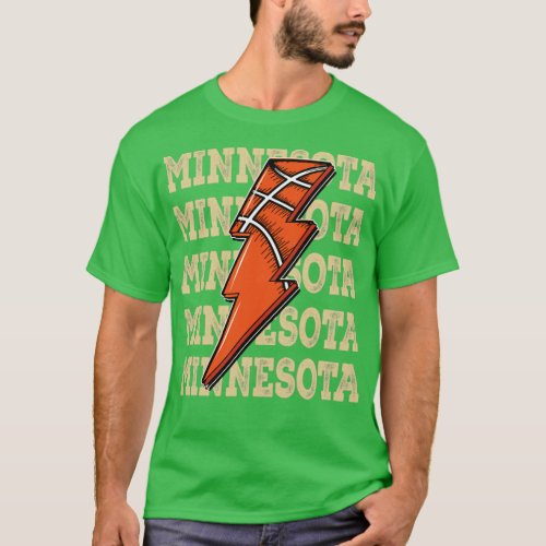 Funny Sports Minnesota Proud Name Basketball Class T_Shirt