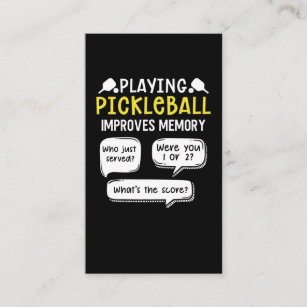 Funny Sports Pickleball Player Business Card