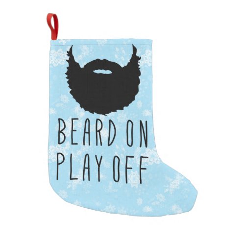 Funny Sports Playoff Beard Christmas Stocking