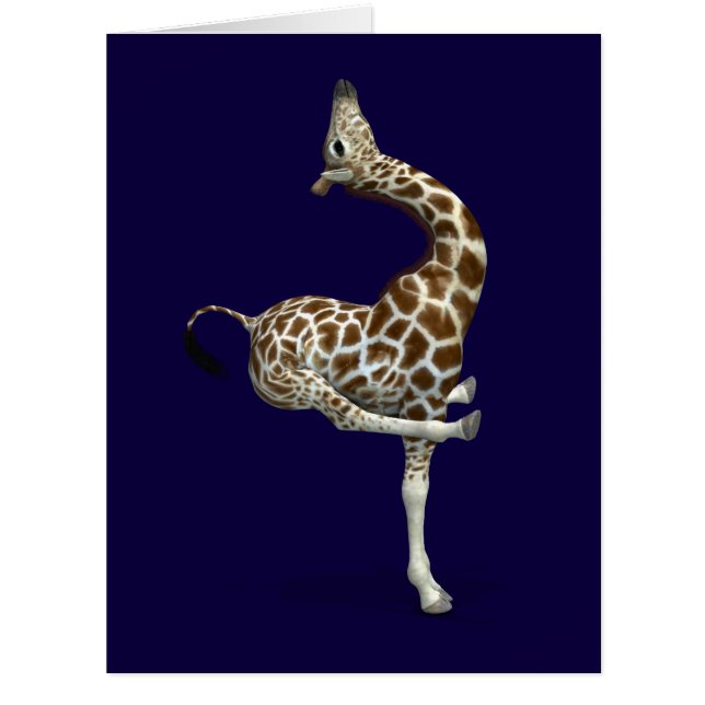 Funny Sporty Giraffe Cards (Front)