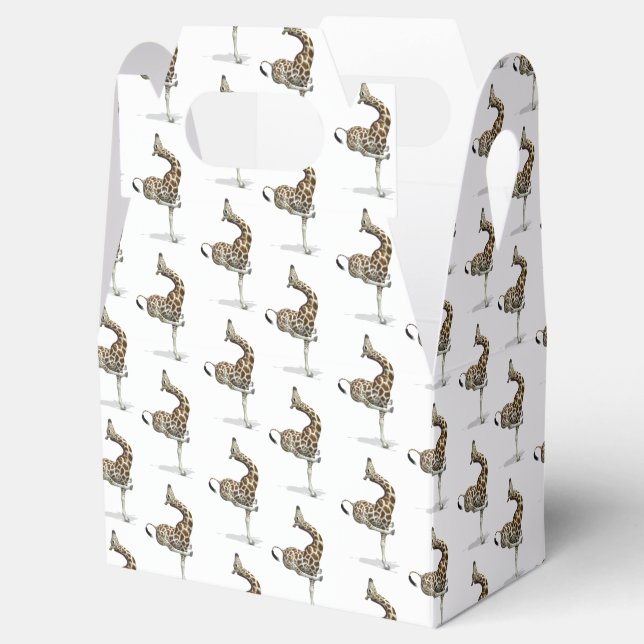 Funny Sporty Giraffe Favor Boxes (Opened)