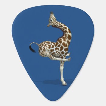 Funny Sporty Giraffe Guitar Pick by Emangl3D at Zazzle