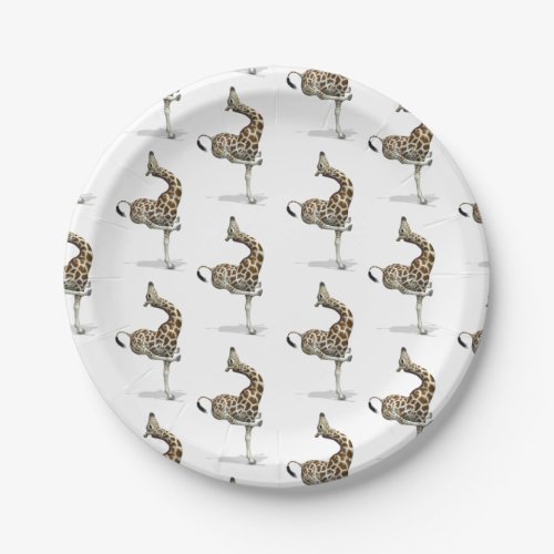 Funny Sporty Giraffe Paper Plates