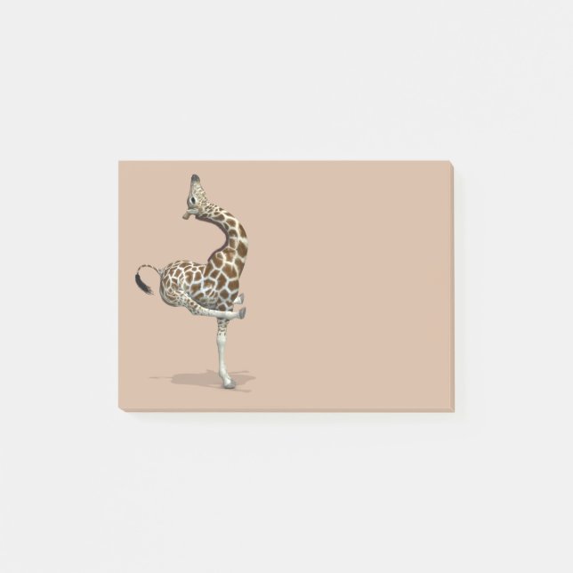 Funny Sporty Giraffe Post-it Notes (Front)
