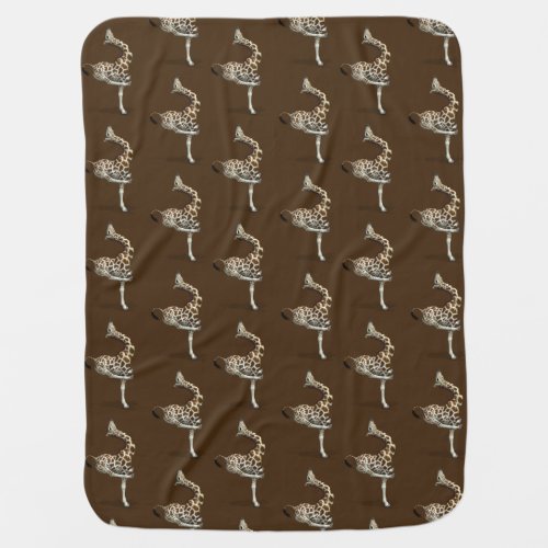 Funny Sporty Giraffe Swaddle Blanket