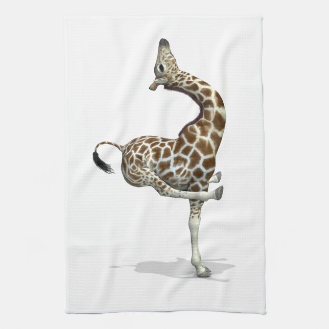 Funny Sporty Giraffe Towel (Vertical)
