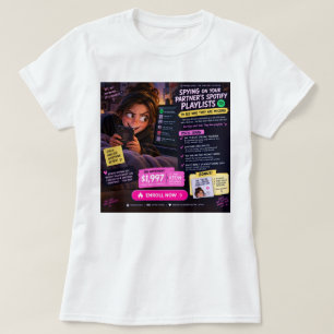 Funny Spotify Playlist Stalker Online Course Tee