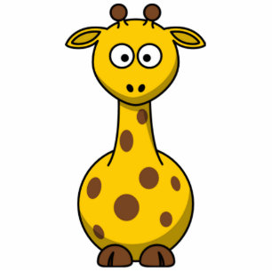 Funny Spotted Cartoon Giraffe Kids Statuette