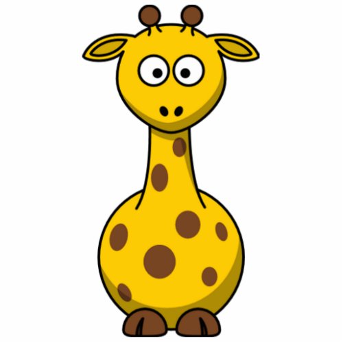 Funny Spotted Cartoon Giraffe Kids Statuette