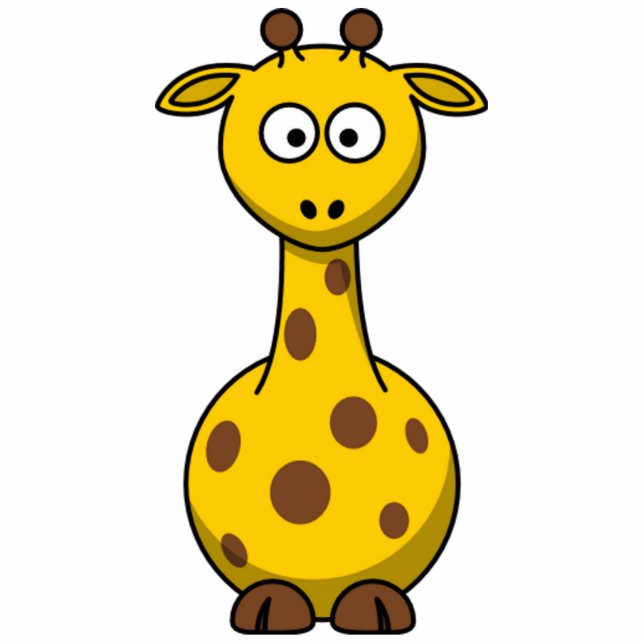 Funny Spotted Cartoon Giraffe Kids Statuette (Front)
