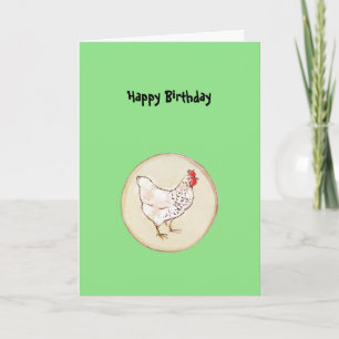 Funny Spring Chicken Birthday Card