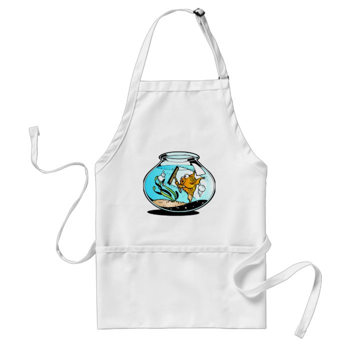 Funny Spring Cleaning Fish Apron