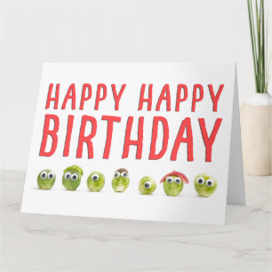 Funny Sprouts Birthday – Googly Eyed Gift Brother Card