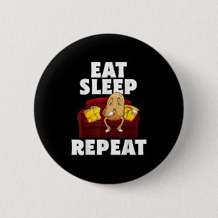 Funny Spud Life Potato Lover Vegetarian Cool World Button