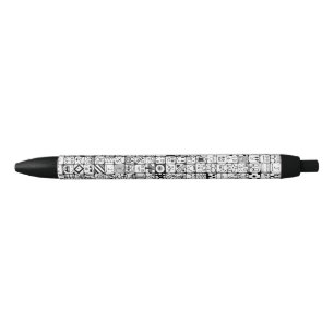 Funny Square Cartoon Faces Drawing Illustration Pen