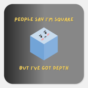 Funny Square Math Pun Stickers