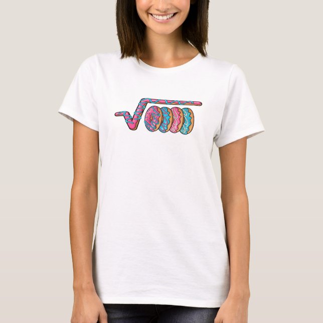 Funny Square Root 4489 Funny 67 Math donuts Mem T-Shirt (Front)