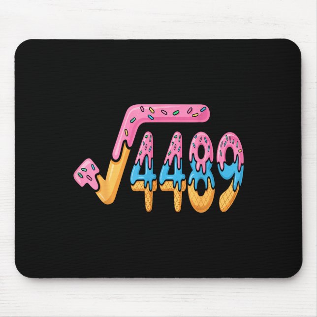 Funny Square Root 4489 Funny 67 Math Ice Cream Mem Mouse Pad (Front)