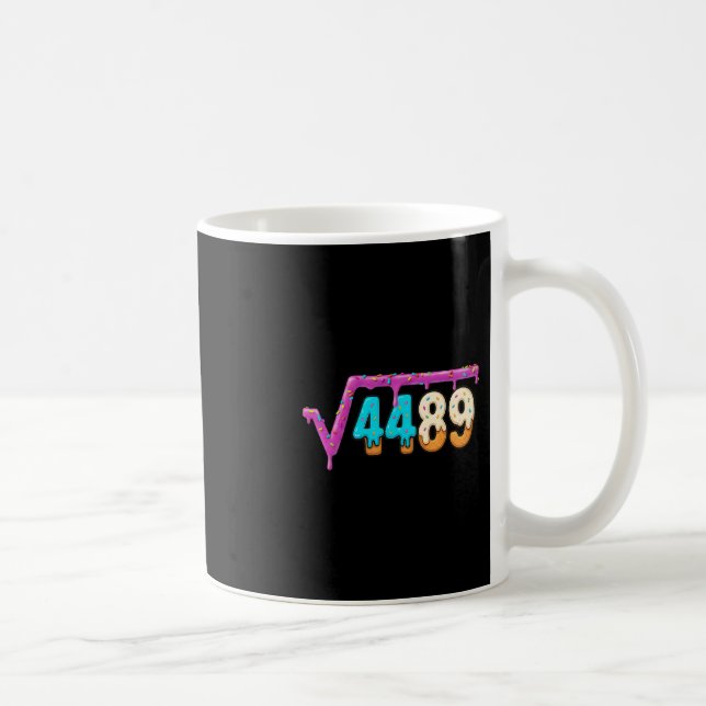 Funny Square Root 4489 Ice Cream Drip Math 67 Funn Coffee Mug (Right)