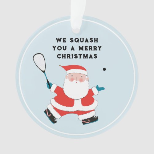 Funny Squash Player Holiday Gift Ornament