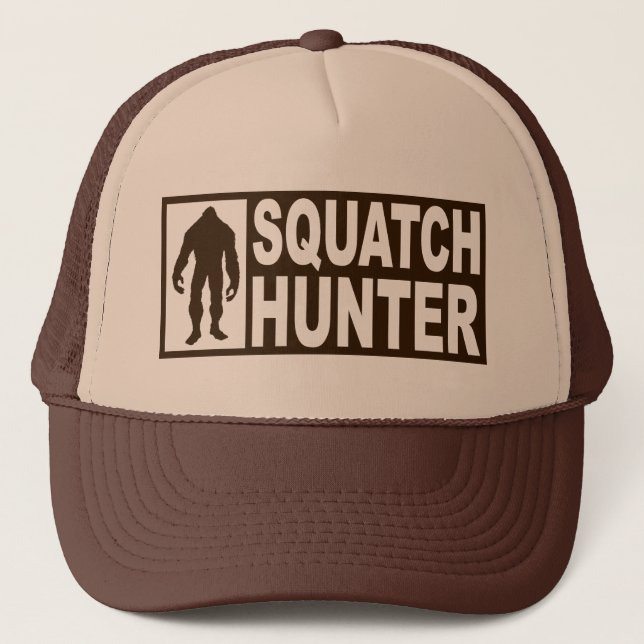 Funny SQUATCH HUNTER Hat - Finding Bigfoot Edition (Front)